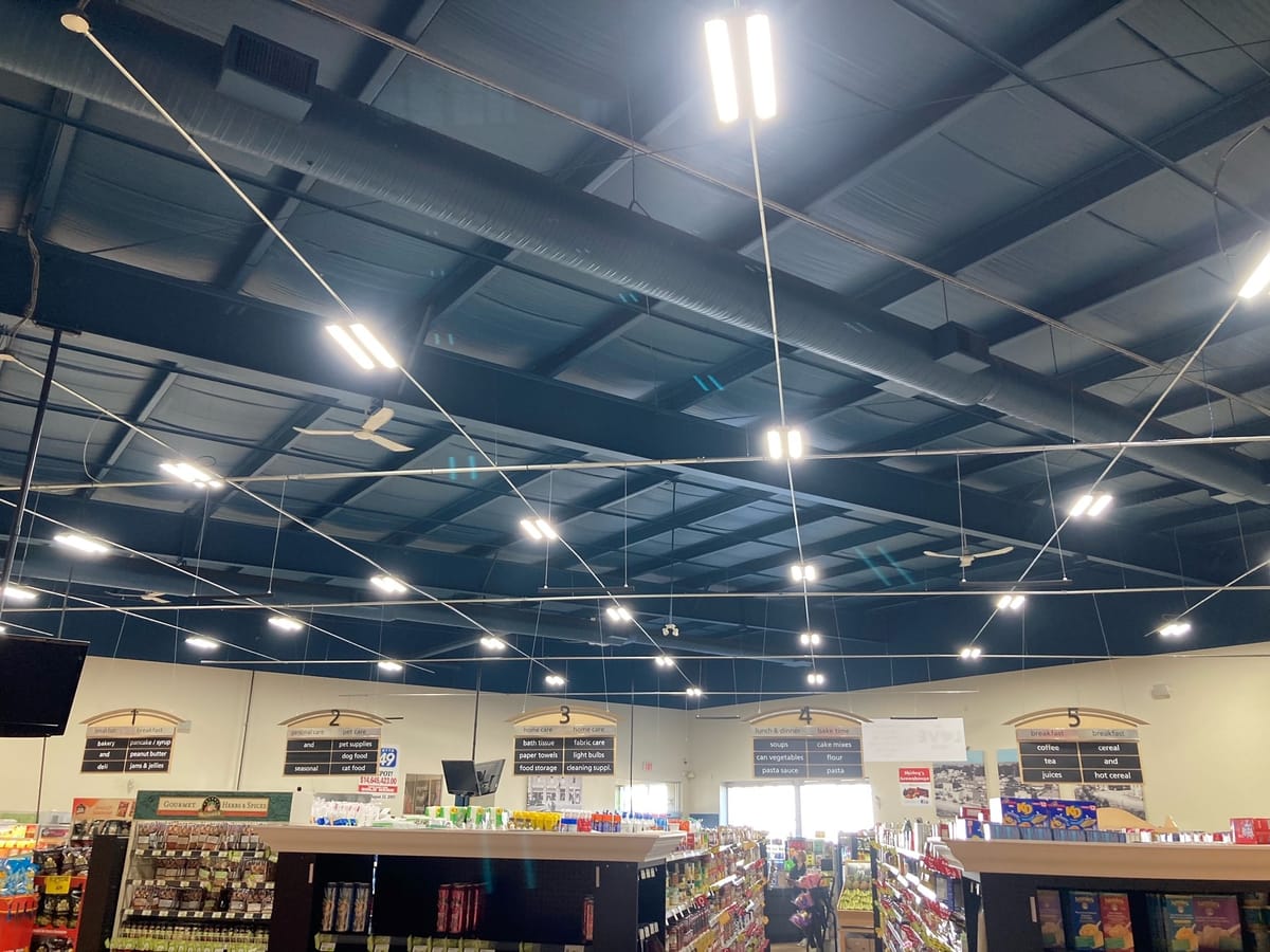 LED lighting retrofit completed in a commercial facility, Efficient Eco Solutions